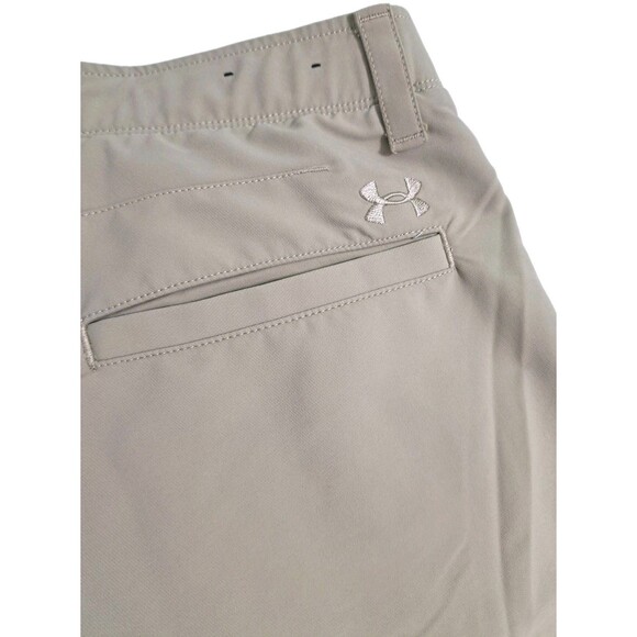 Under Armour Khaki Shorts Mens 36 Loose Heatgear Performance Golf Dress Chinos - Picture 7 of 10